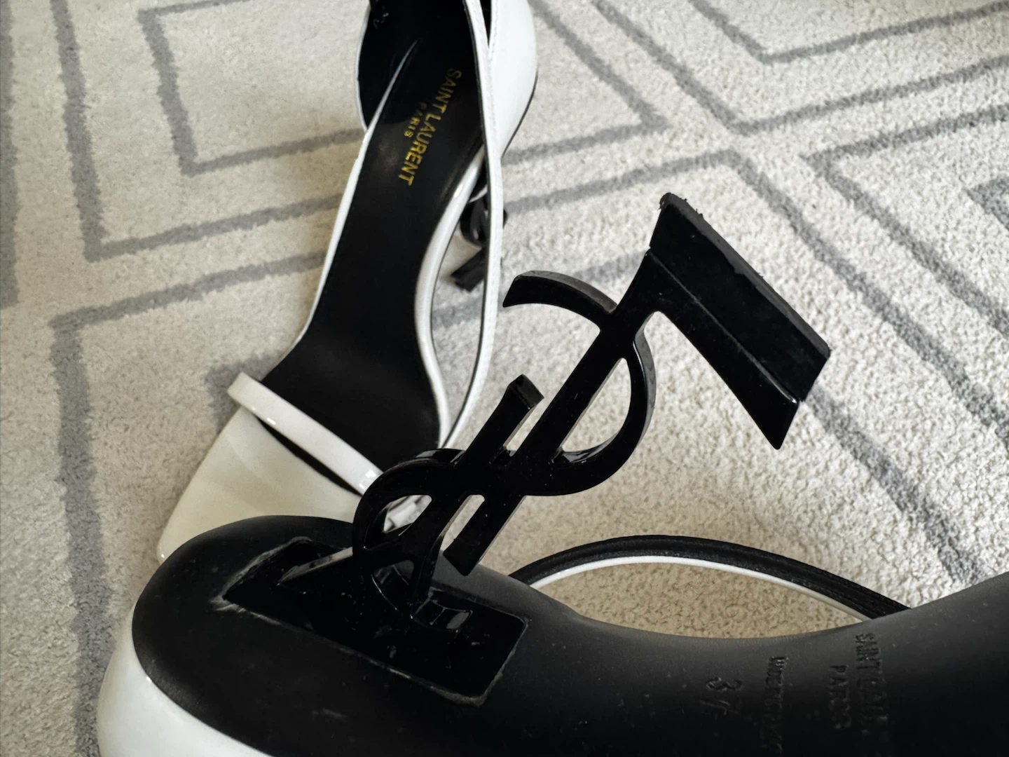 Saint Laurent Opyum Heels - White - photo 4