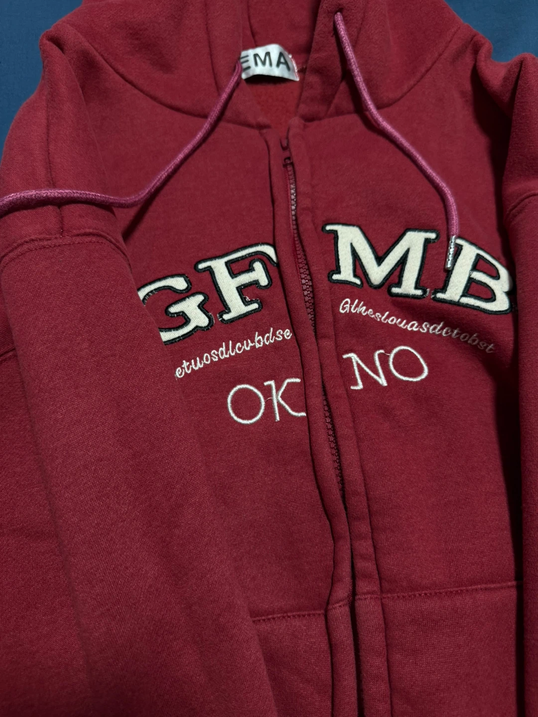 EMA Red Zip-Up Hoodie