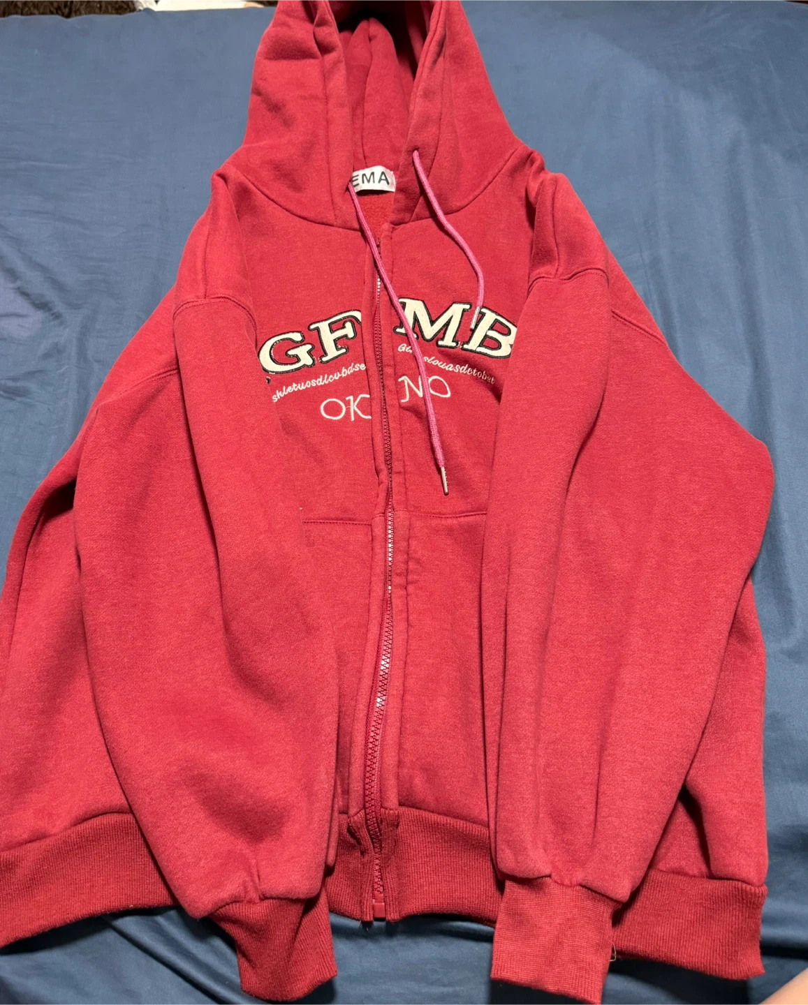 EMA Red Zip-Up Hoodie - photo 2