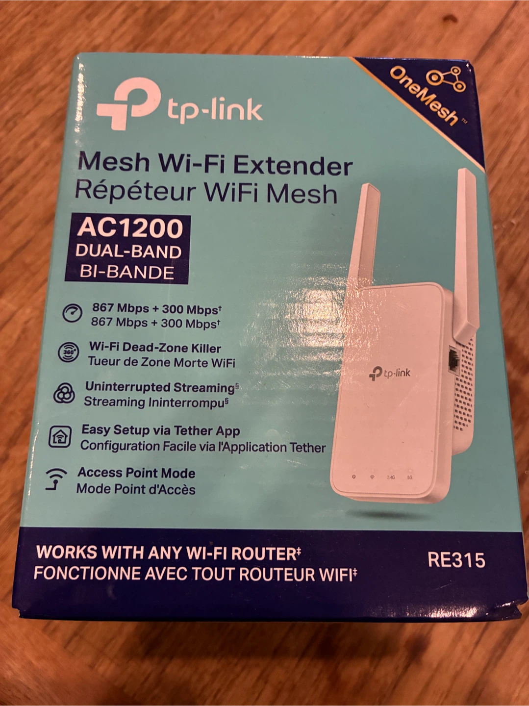 TP-Link RE315 AC1200 Mesh Wi-Fi Extender