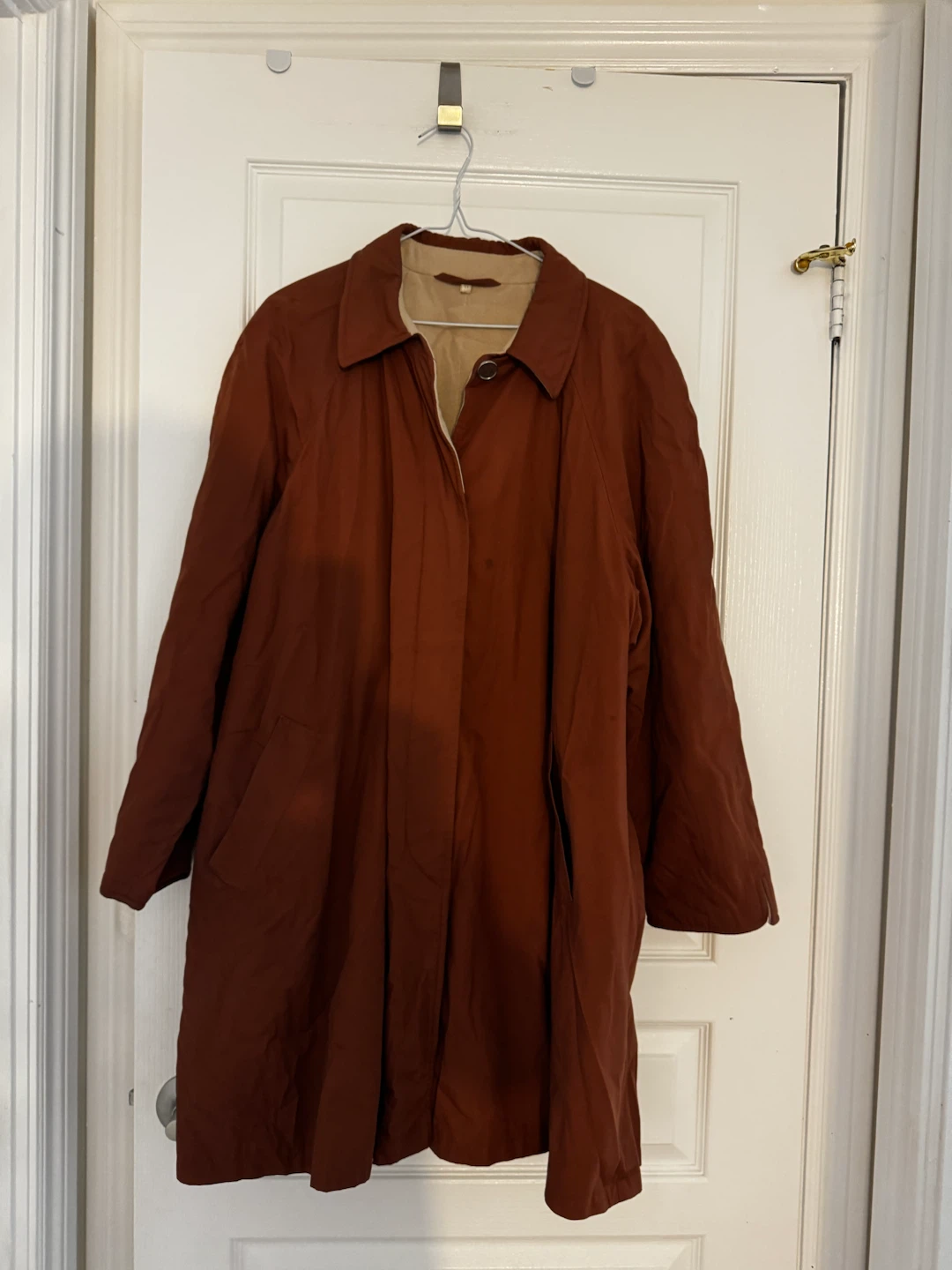 Vintage Rust Brown Trench Coat