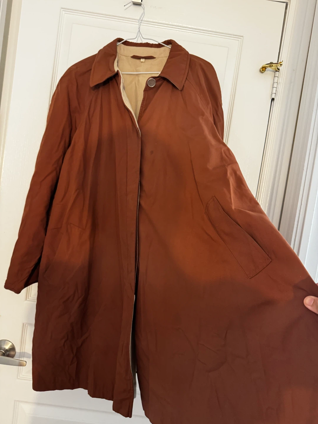 Vintage Rust Brown Trench Coat - photo 3