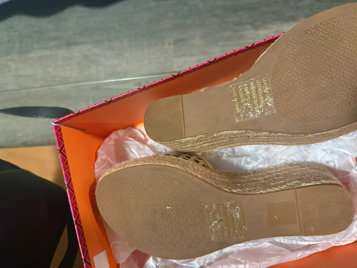 Tory Burch Leather Espadrille Wedges - photo 2