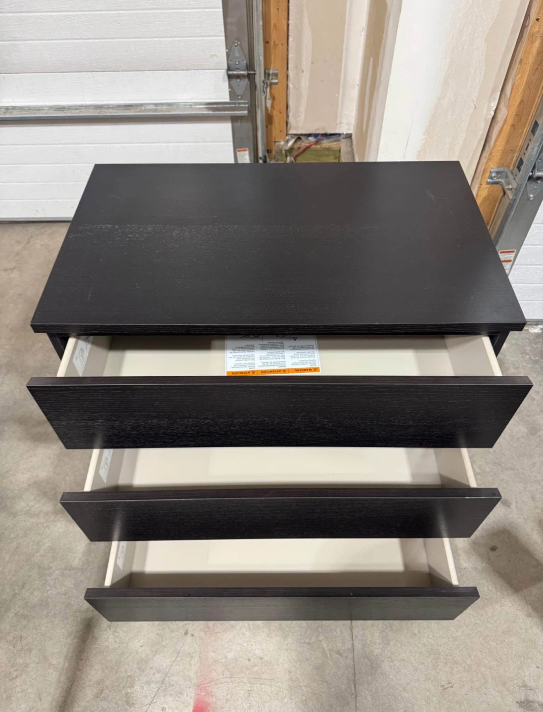 IKEA Dresser in black brown 3 drawers - photo 2