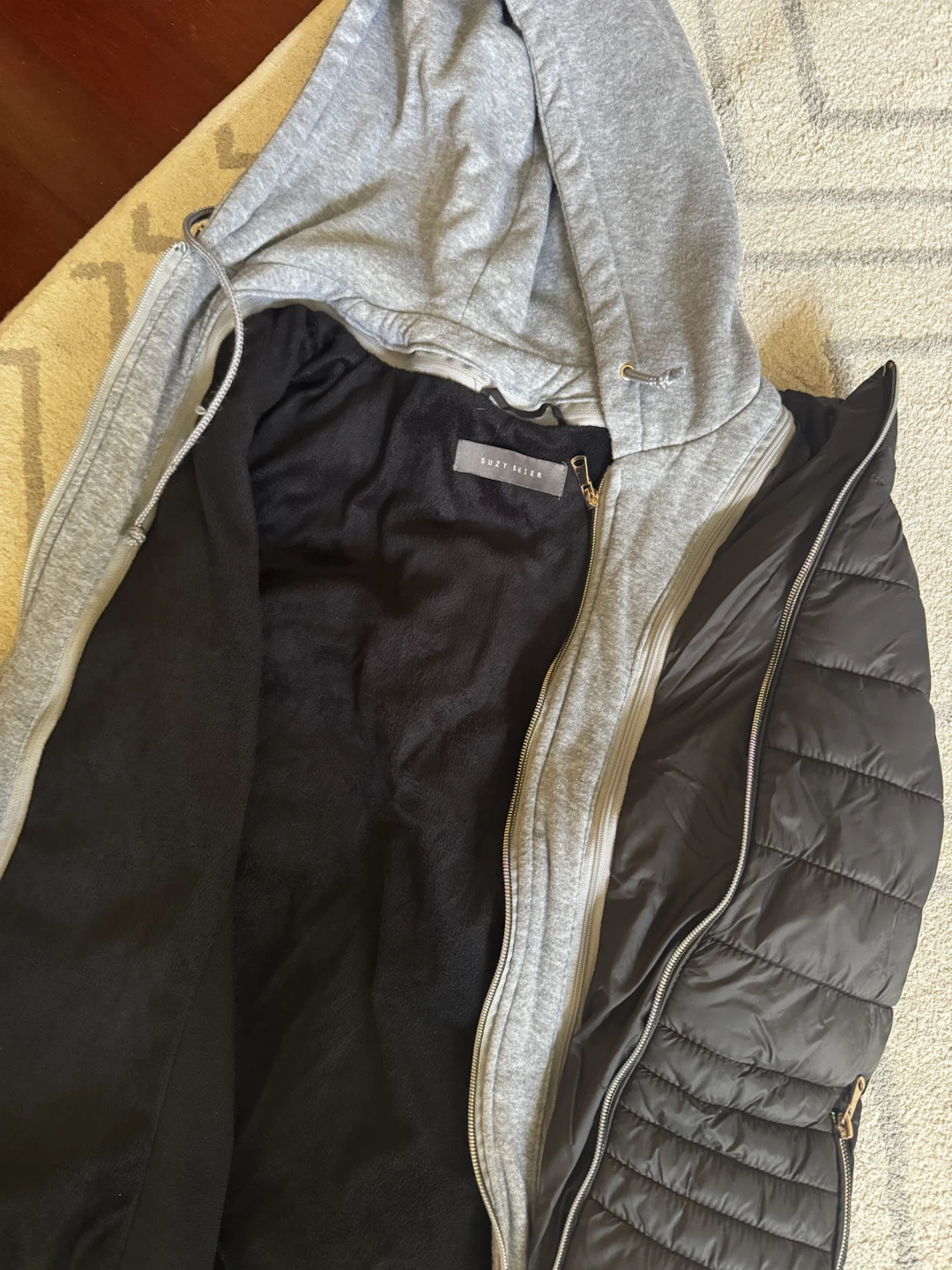 Suzy Shier Black Puffer Vest with Hood - photo 3