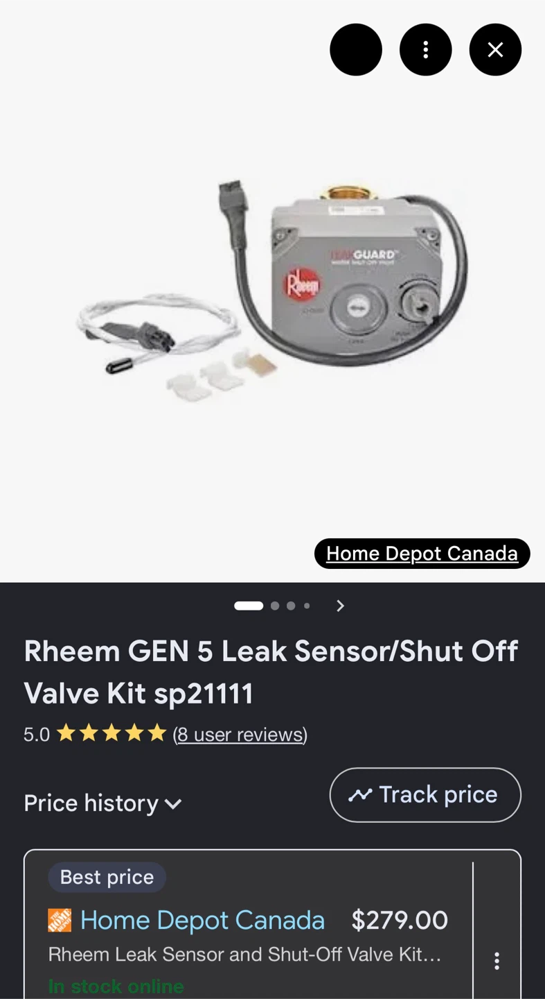 Rheem LeakGuard Water Shut-Off Valve Kit - photo 4