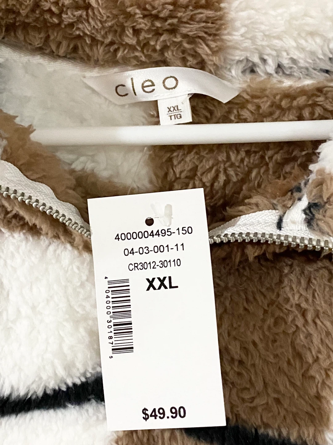Cleo Plaid Sherpa Quarter-Zip Sweater - photo 2