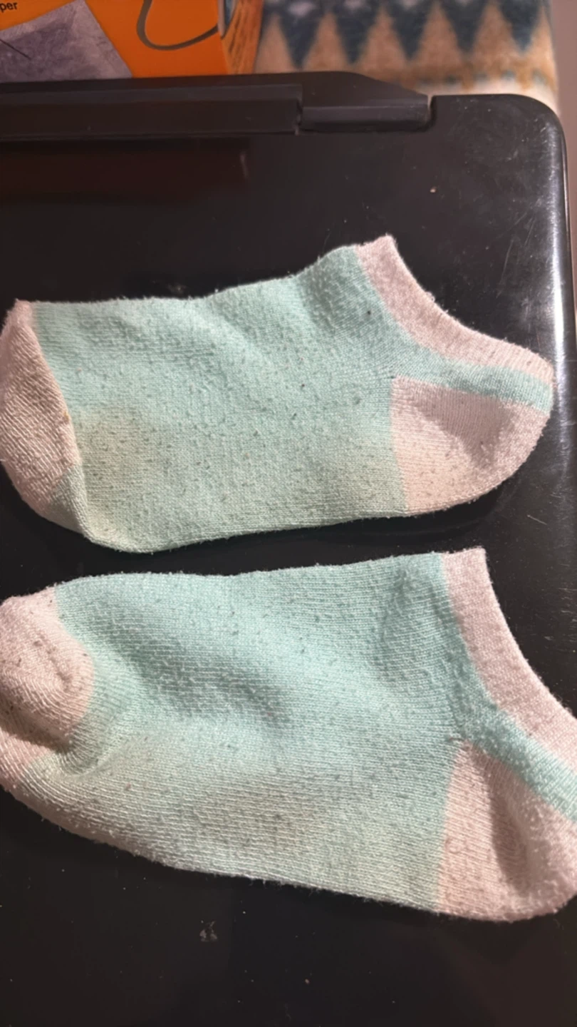 🏈 Mint and cream ankle socks