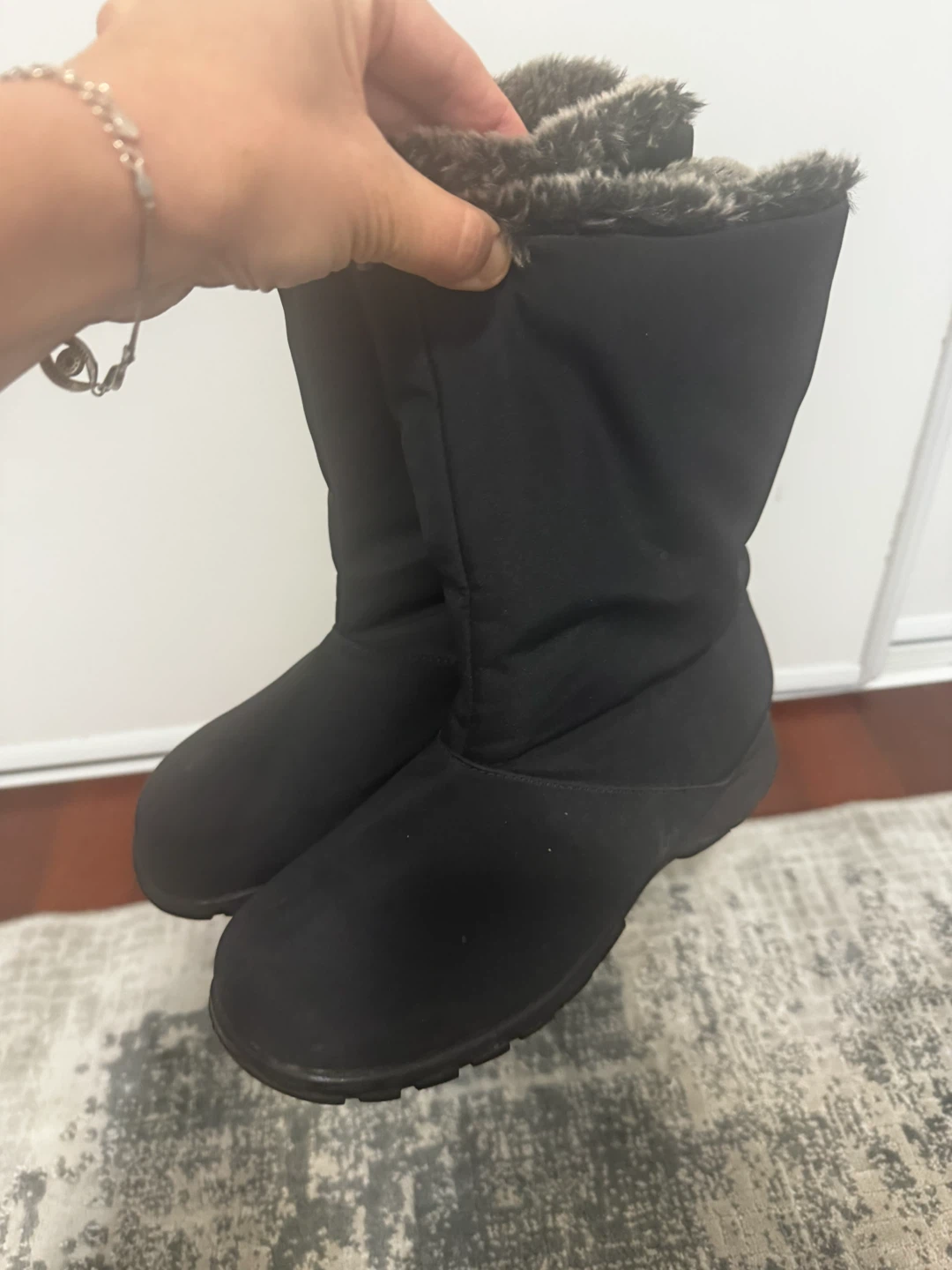 Toe Warmers Black Winter Boots Size 7M