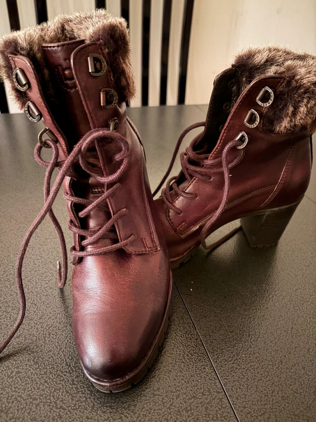 Bugatti Women's Lace-Up Fur-Trim Boots 🏈
