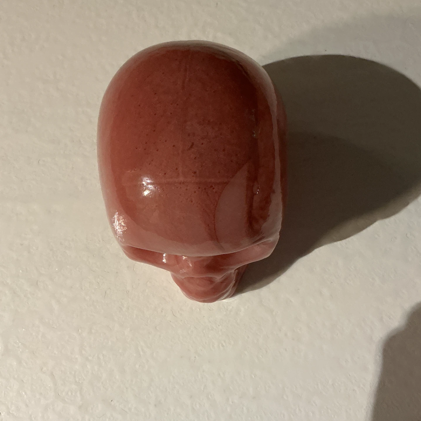 Pink Swirl Glass Skull Decor - photo 2