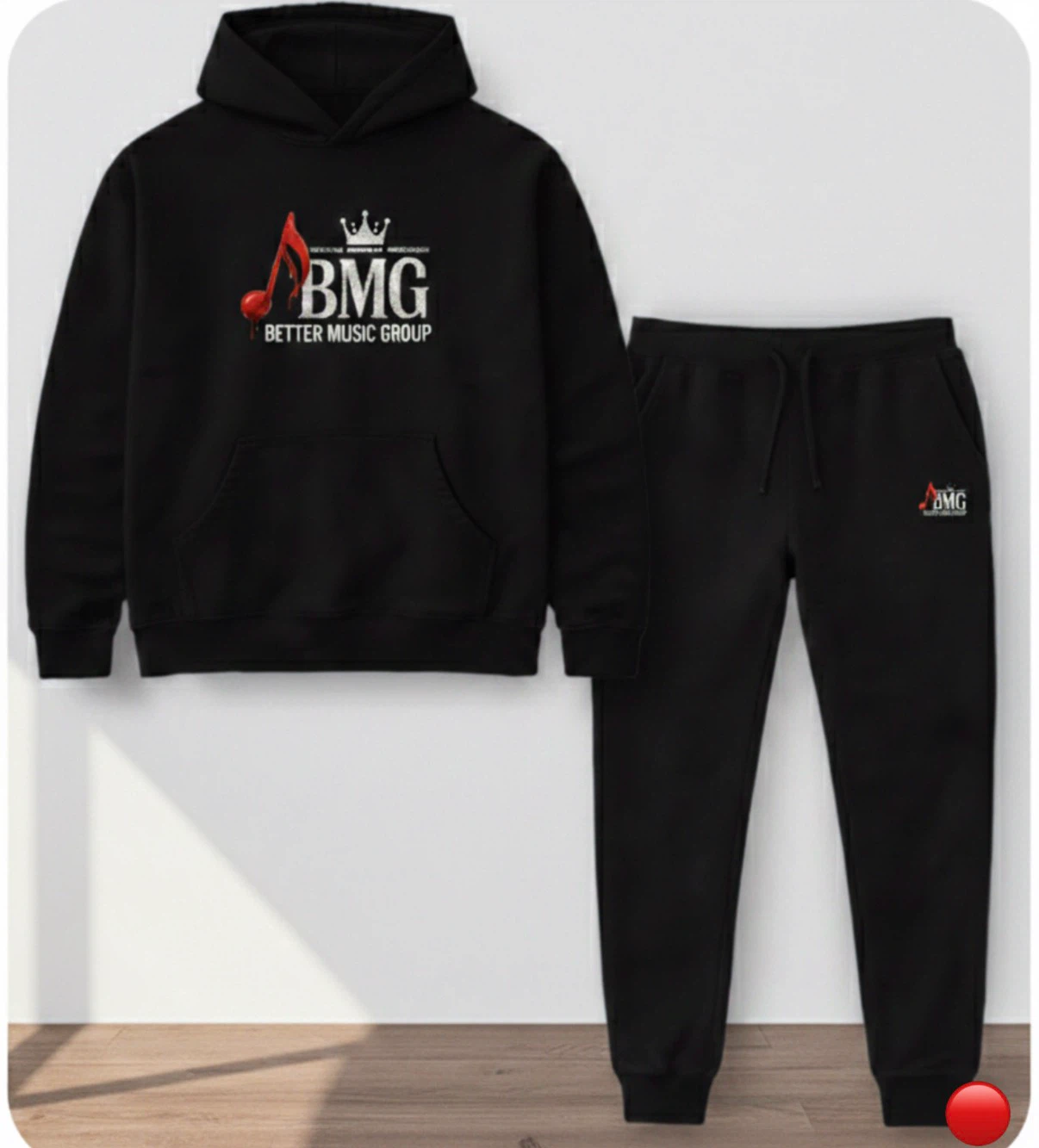 🏈 Better Music Group BMG Black Hoodie and Jogger Set
