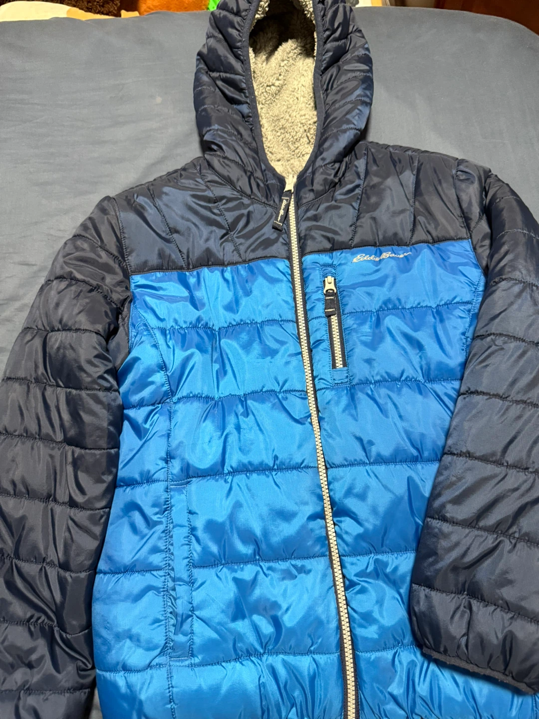 Eddie Bauer Blue Puffer Jacket