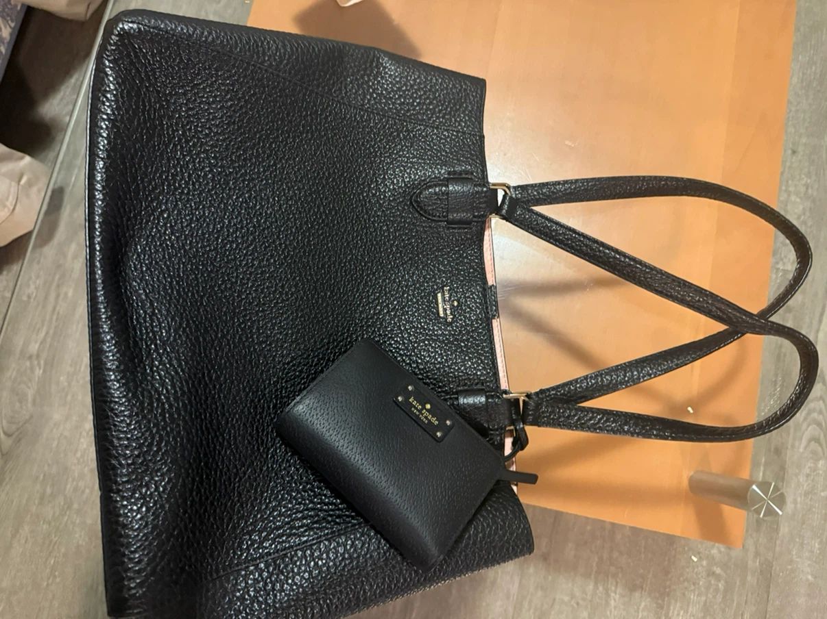 Kate Spade Black Tote Bag with Matching Wallet