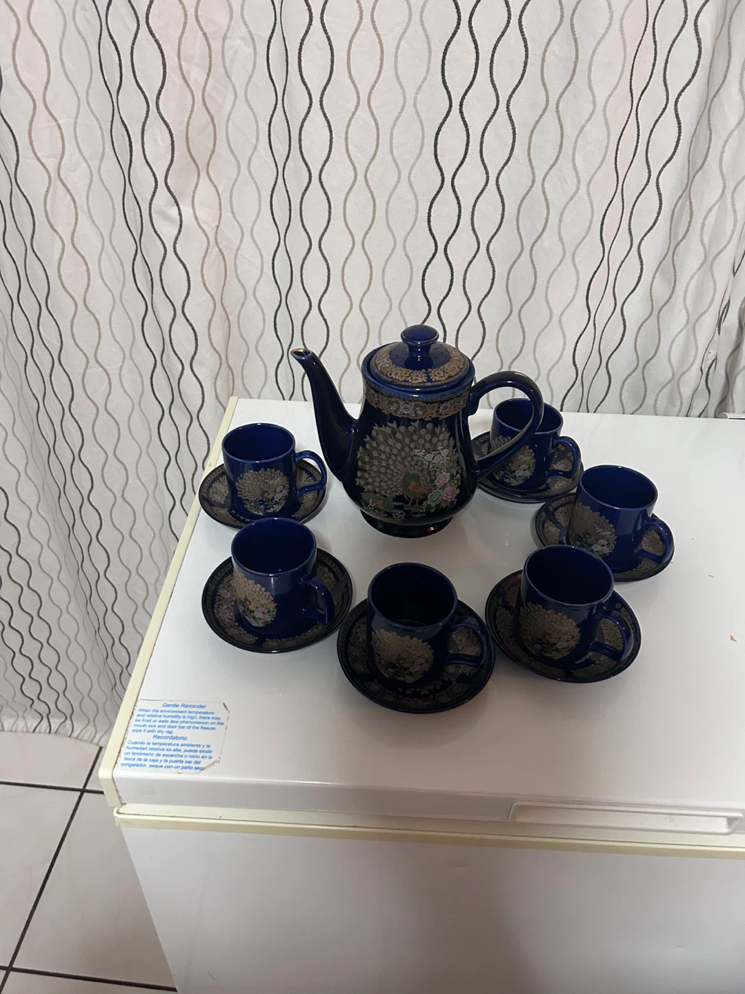 Vintage Peacock Design Tea Set - photo 2