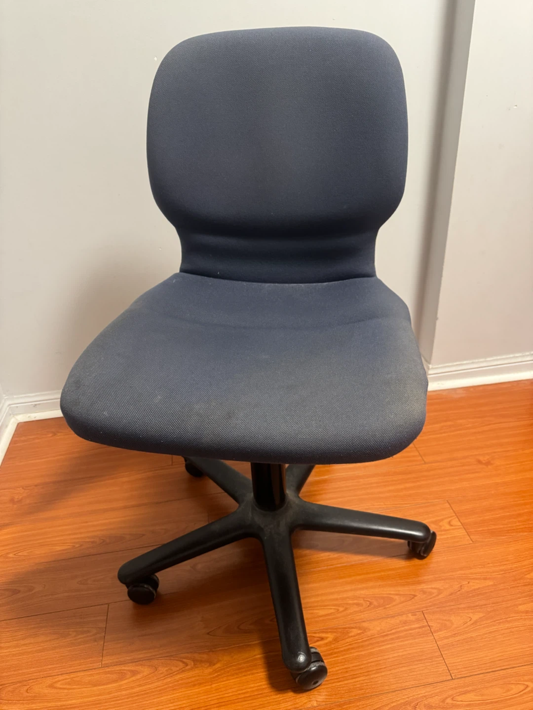 Blue fabric office chair