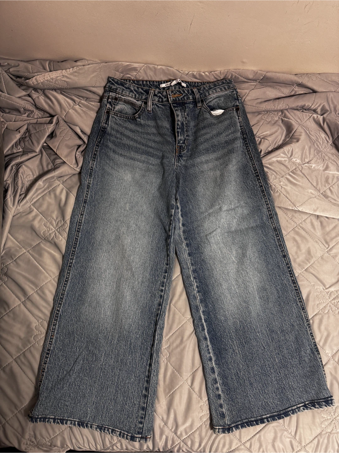 Light Blue Wide-Leg Jeans