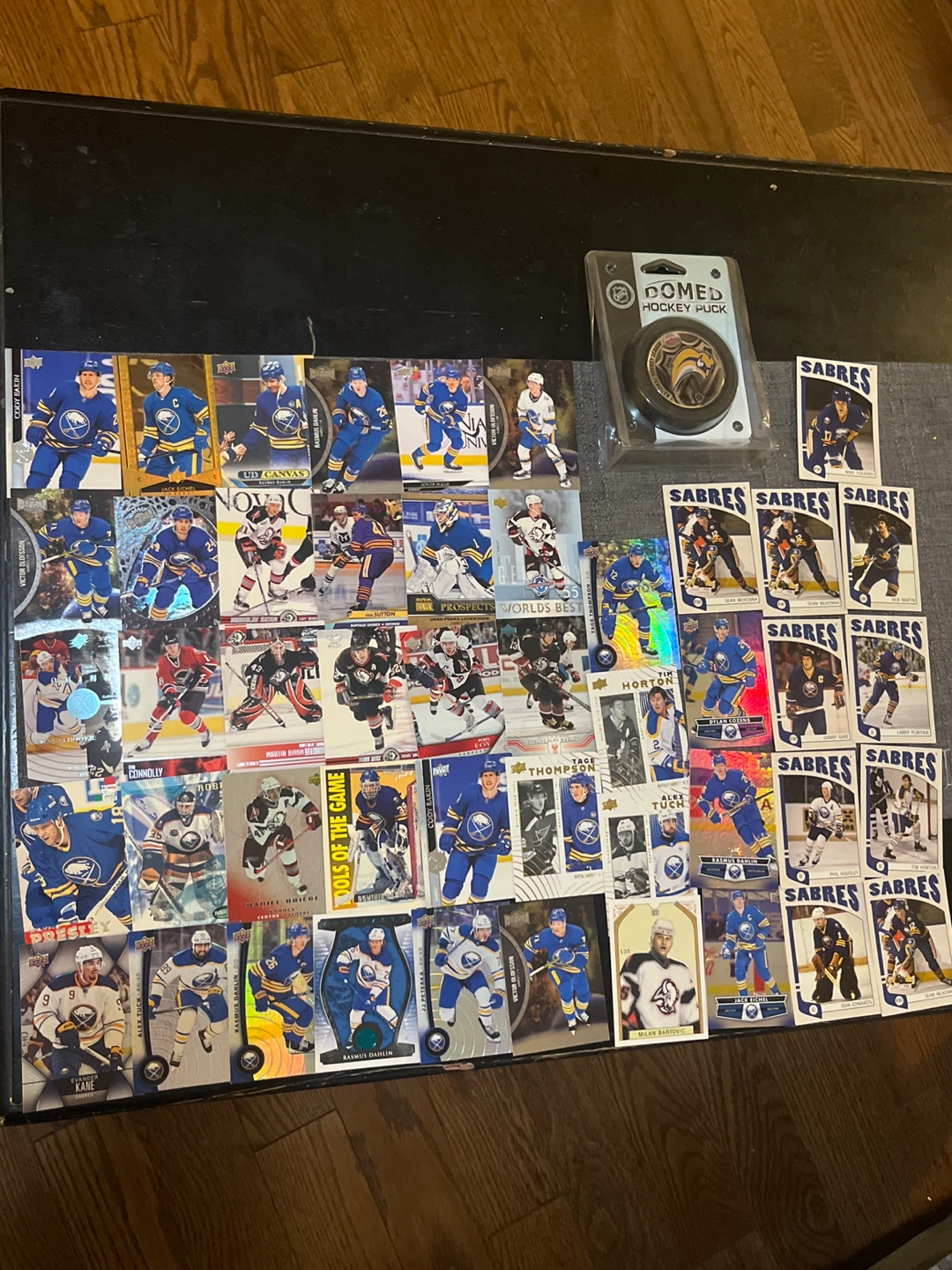 Buffalo Sabres Hockey Cards Lot + Sealed WinCraft Domed Puck