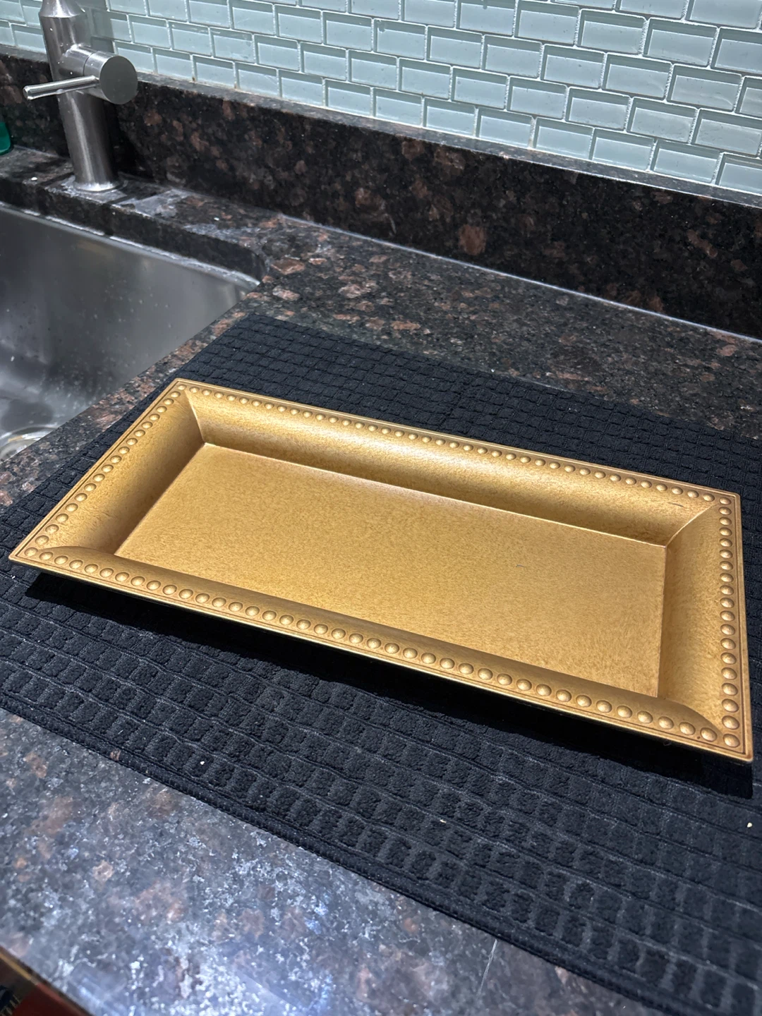 Gold Charger Plate Decorative Tray