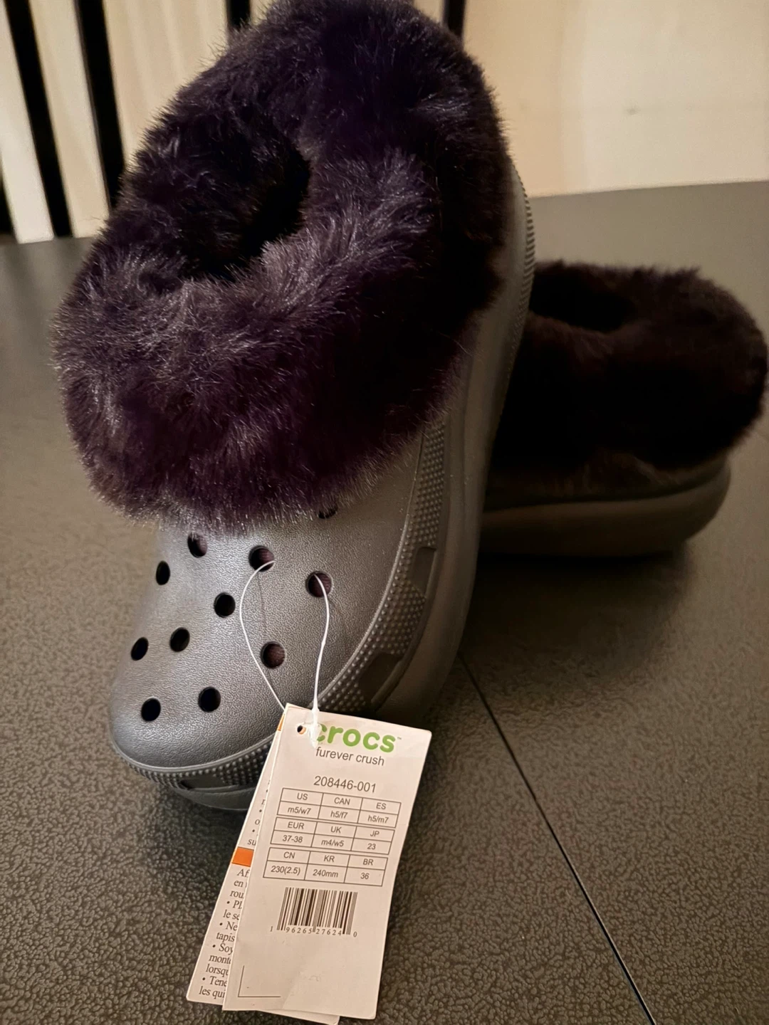 Crocs Furever Crush Clogs Black 🏈