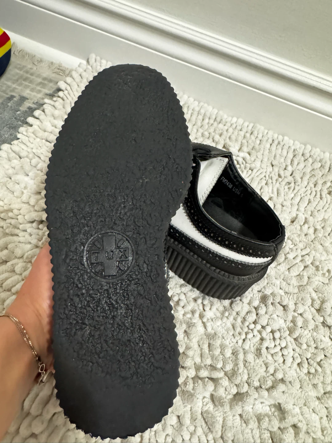 T.U.K. Black and White Creeper Shoes - photo 4
