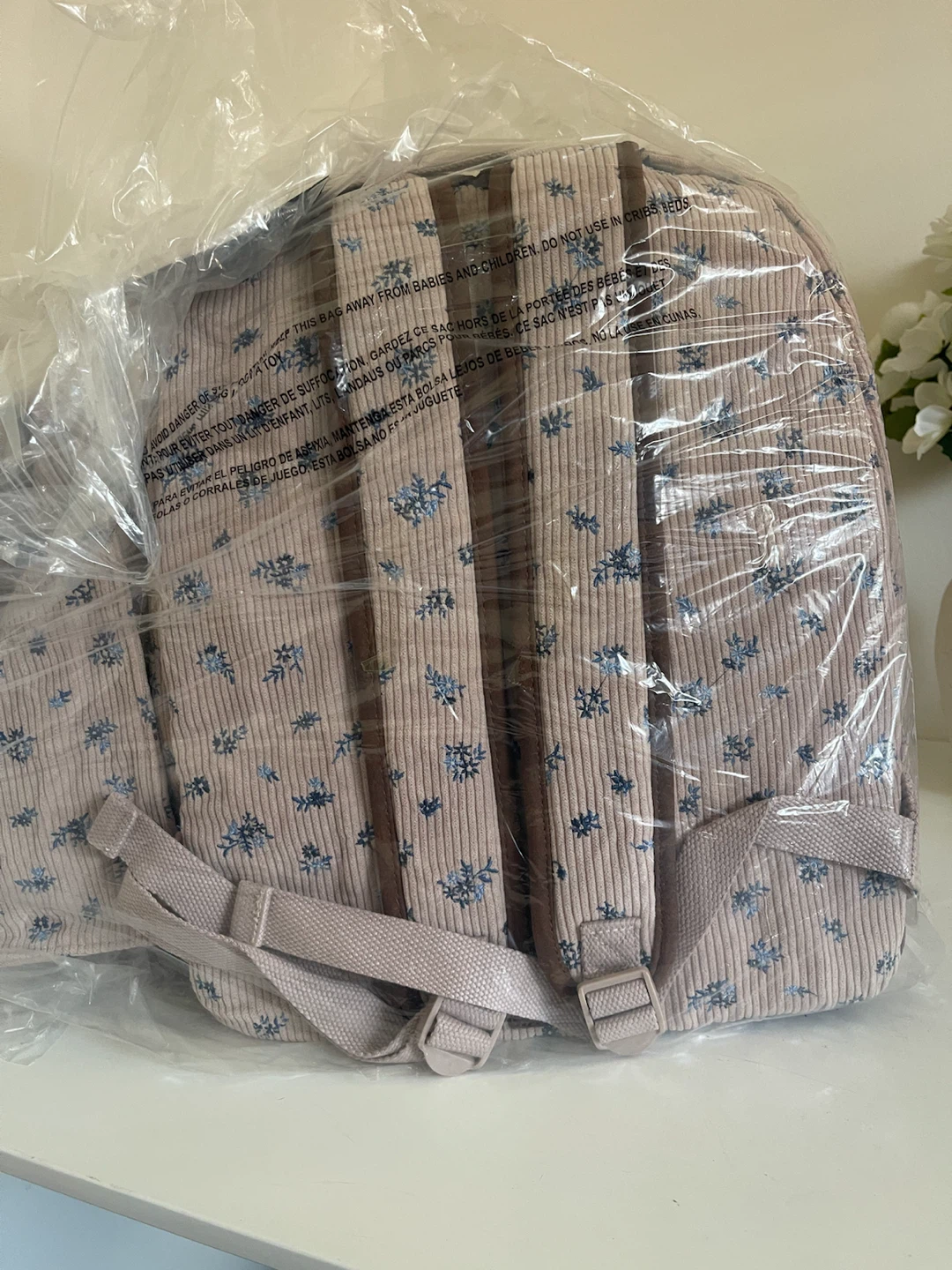 Floral Corduroy Backpack and Lunchbox Set - photo 4