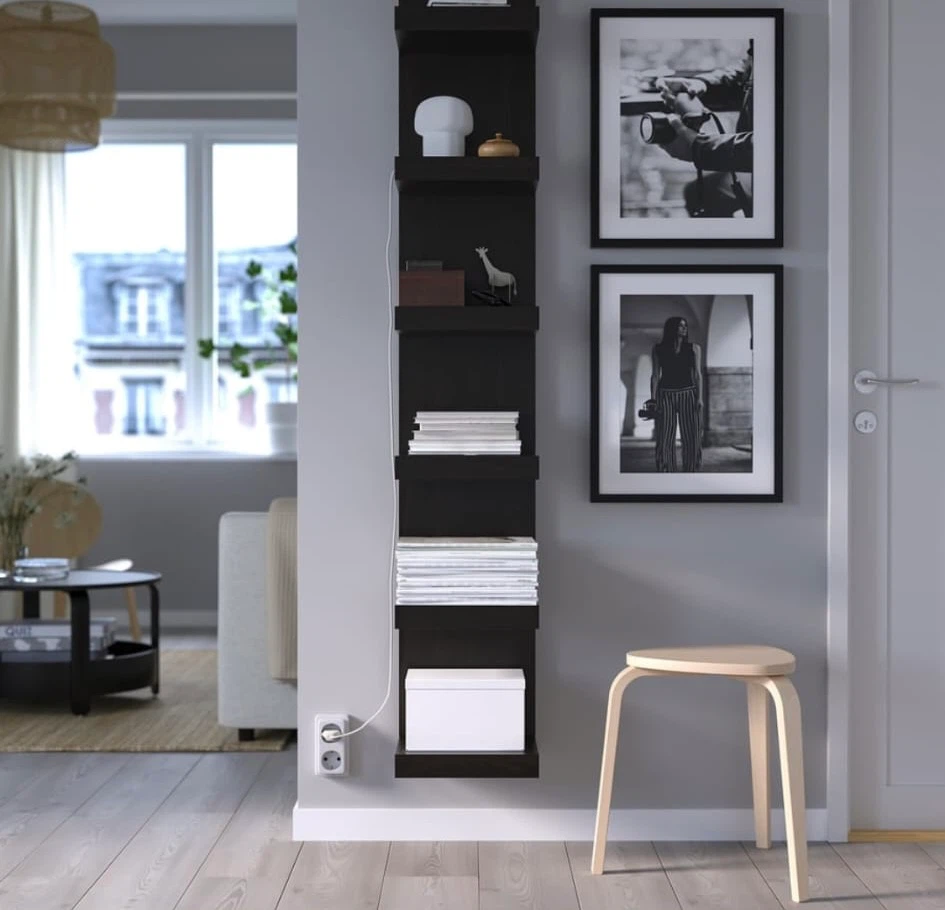 IKEA LACK Wall Shelf Unit Black-Brown
