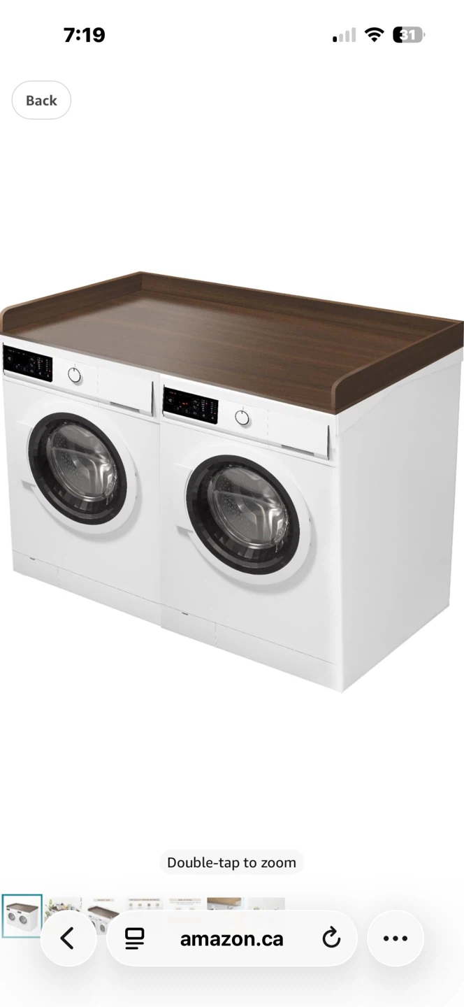 New 27.5"x54" Melamine Washer Dryer Countertop - Brown
