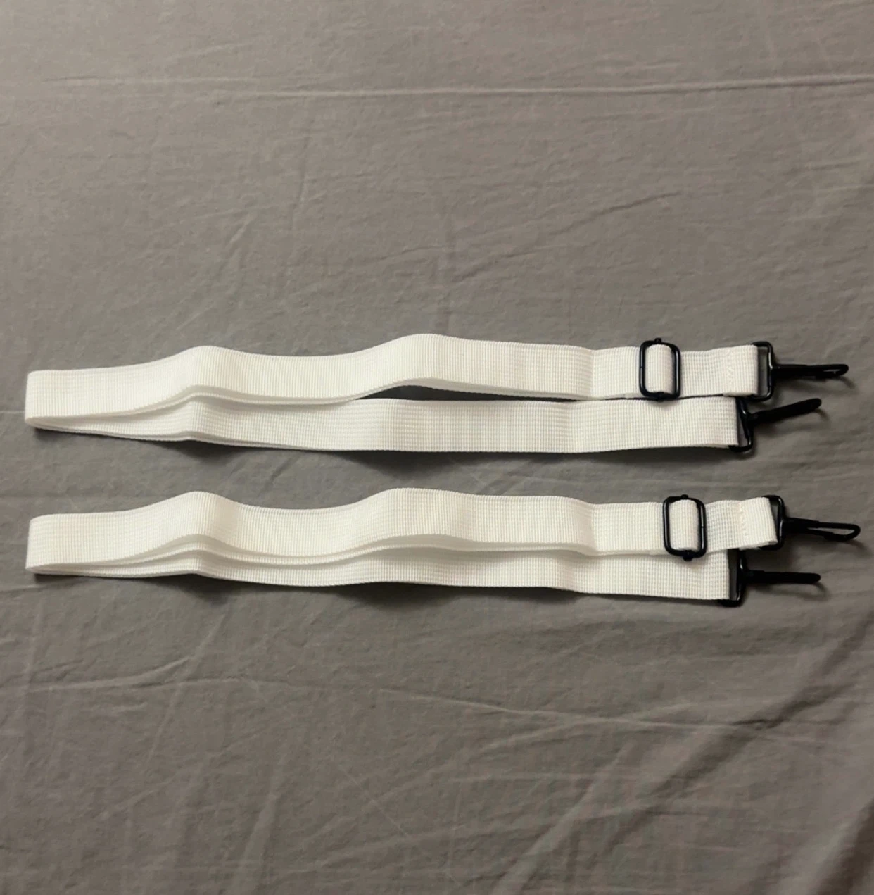 White Adjustable Nylon Bag Replacement Straps