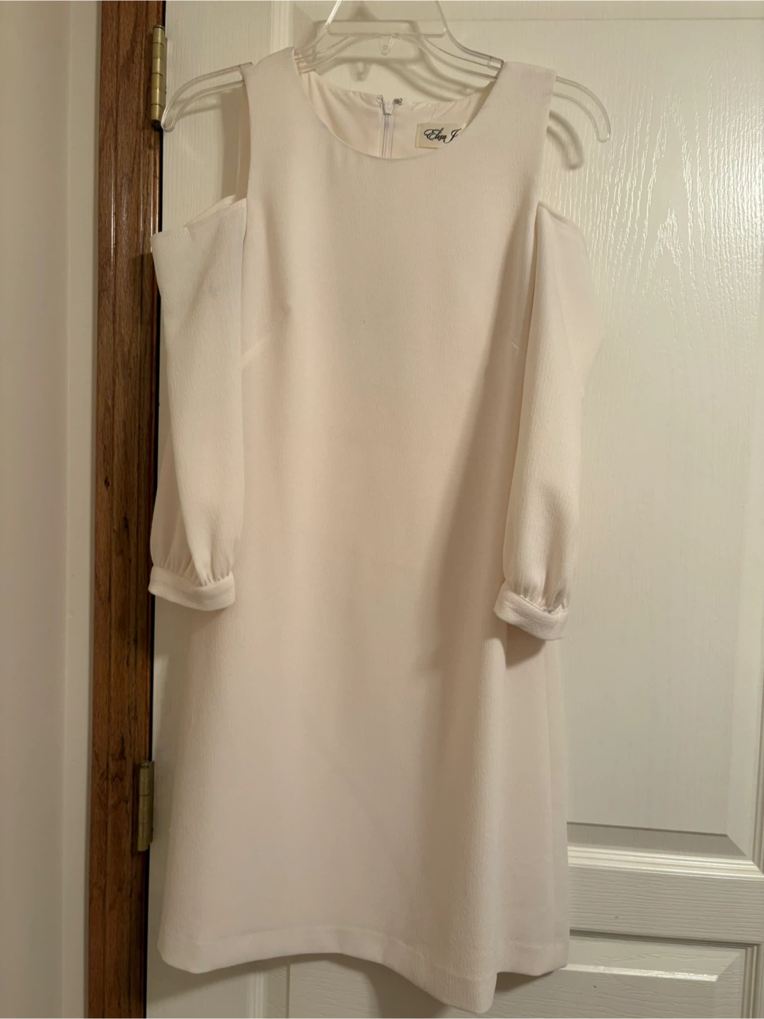 Eliza J Off-the-Shoulder Cream Dress