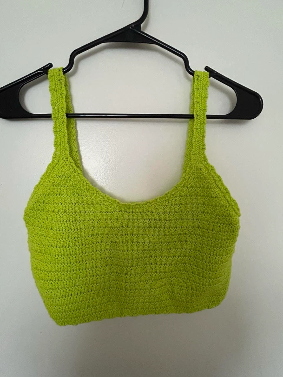 Aerie Lime Green Crochet Crop Top