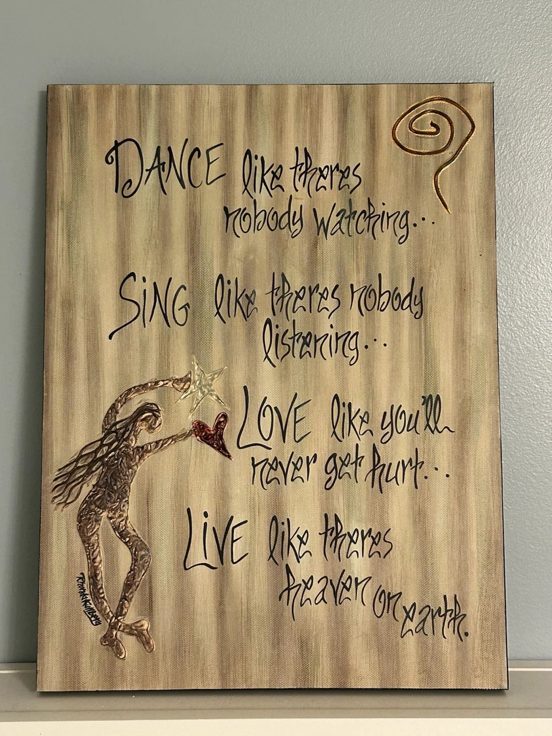 Plaque - wood frame