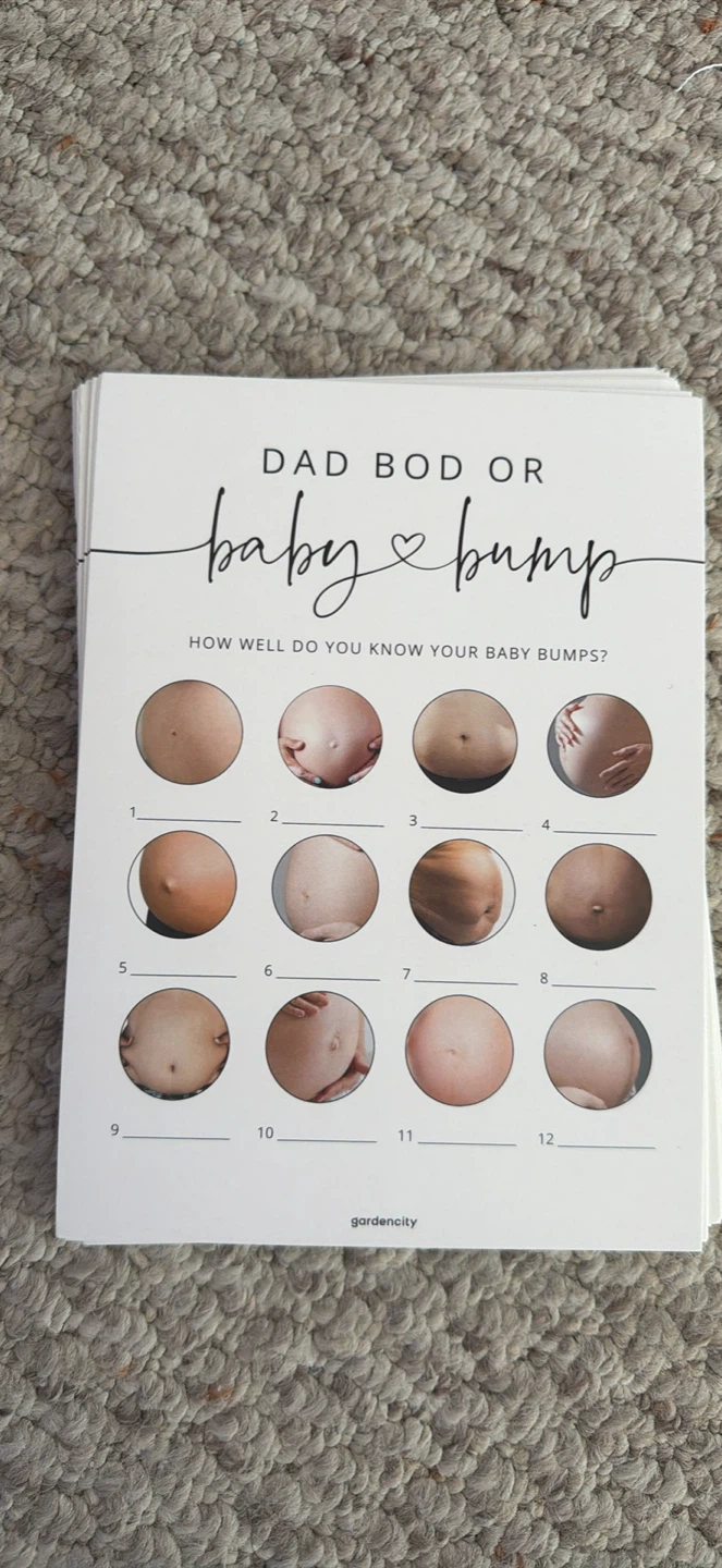 Baby Bump or Dad Bod Baby Shower Game - photo 3