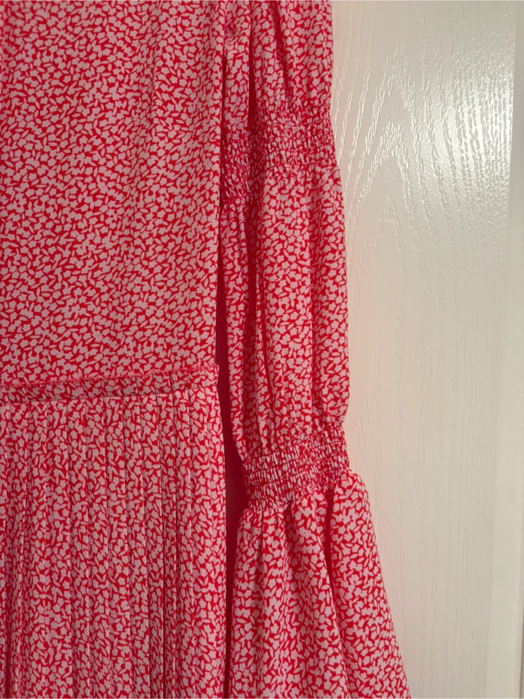 Michael Kors red and white floral pleated dress - photo 2