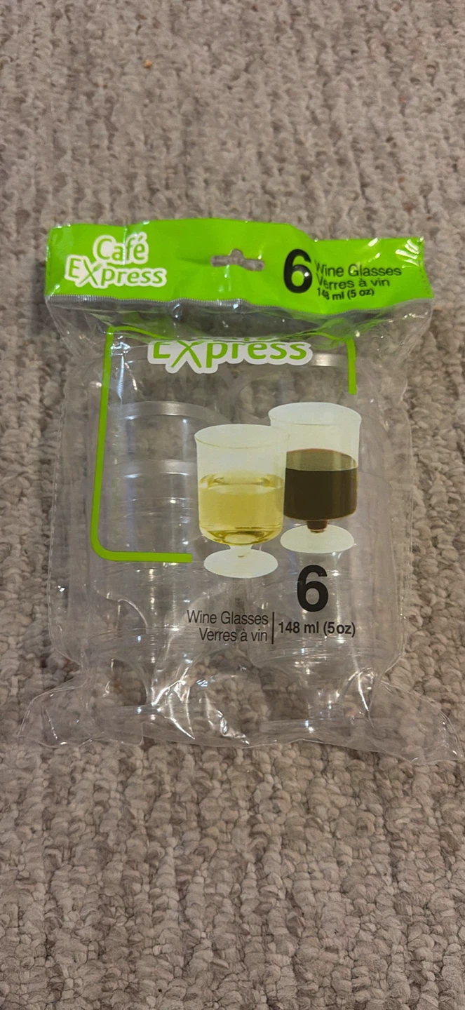 12 Packs Of 6 Plastic Wine Glasses