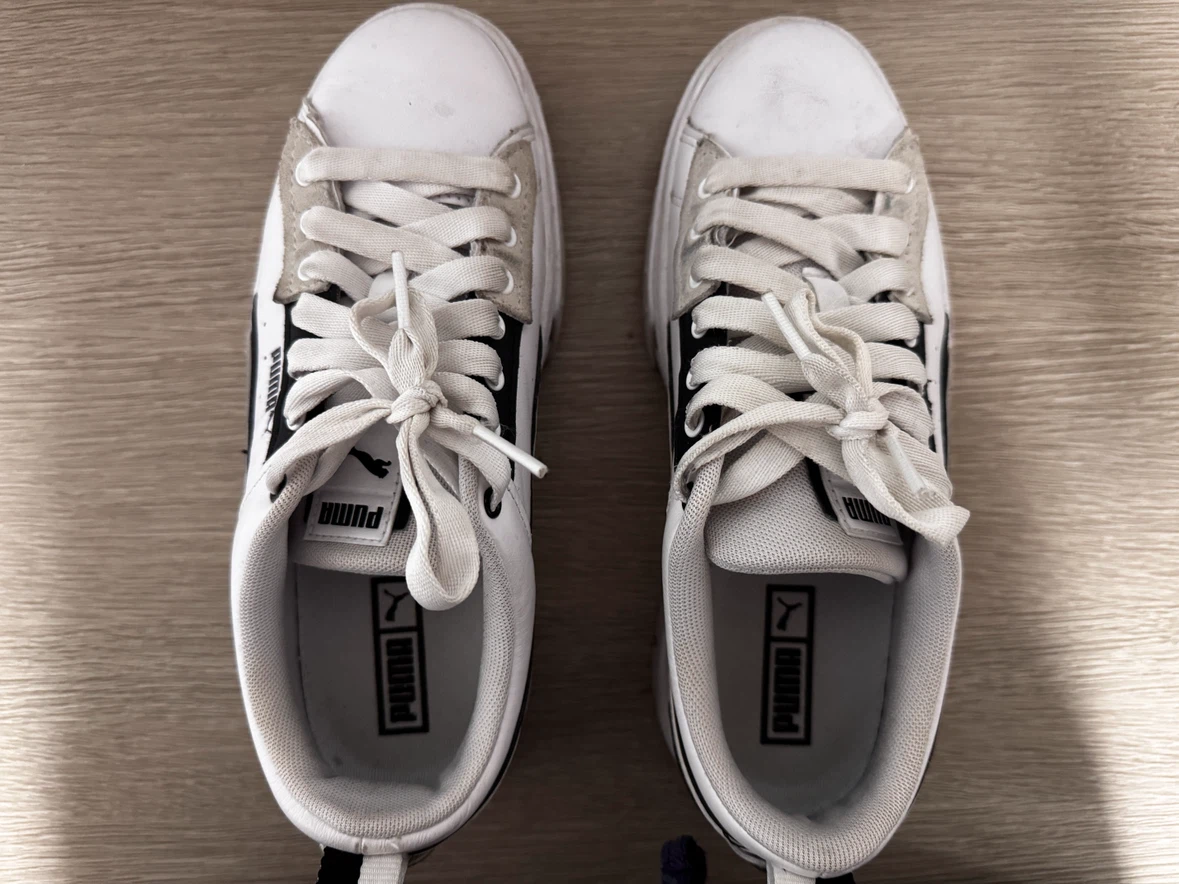 Puma White and Black Platform Sneakers - photo 2