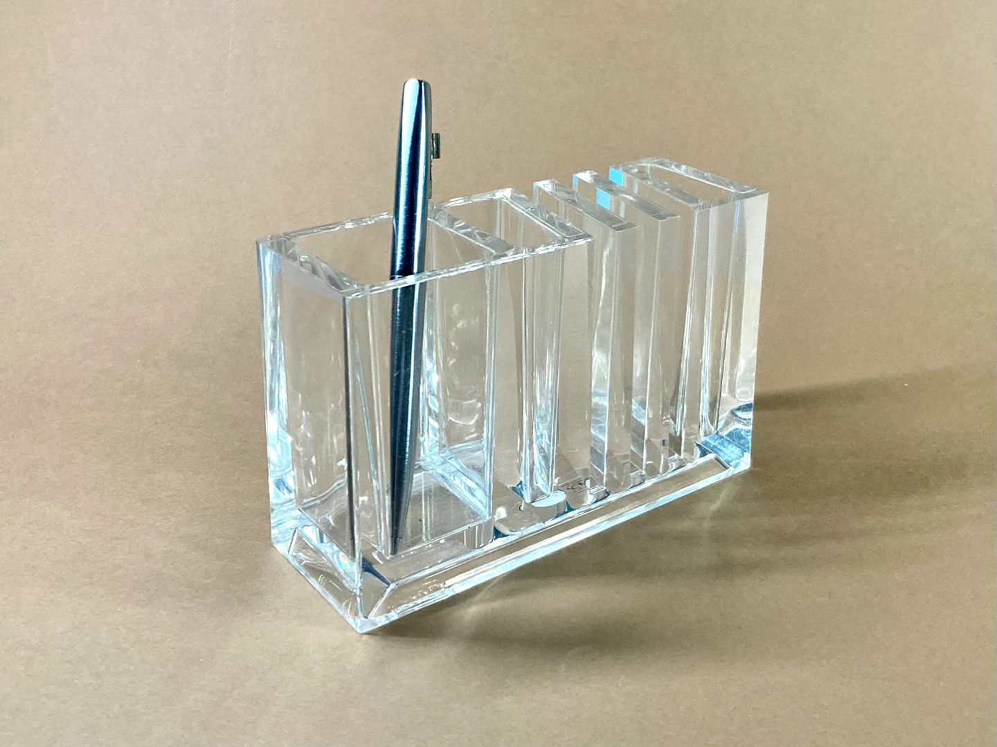 Vintage Clear Lucite Desk Organizer