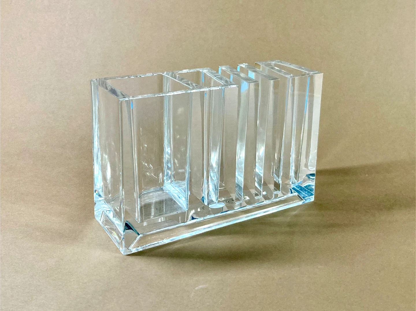 Vintage Clear Lucite Desk Organizer - photo 2