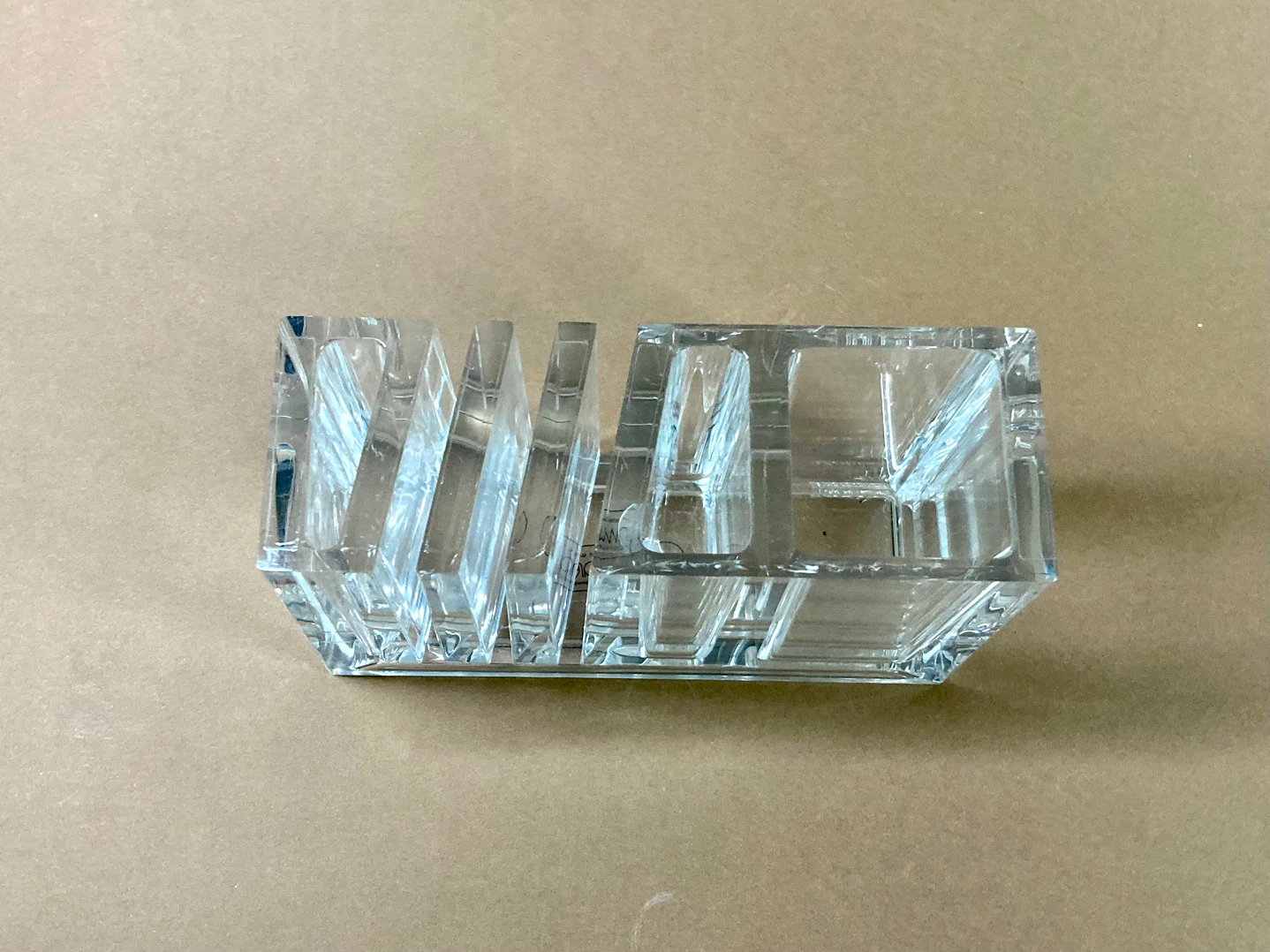 Vintage Clear Lucite Desk Organizer - photo 3