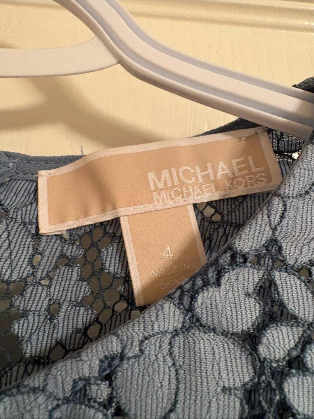 Michael Kors blue lace ruffle dress - photo 3