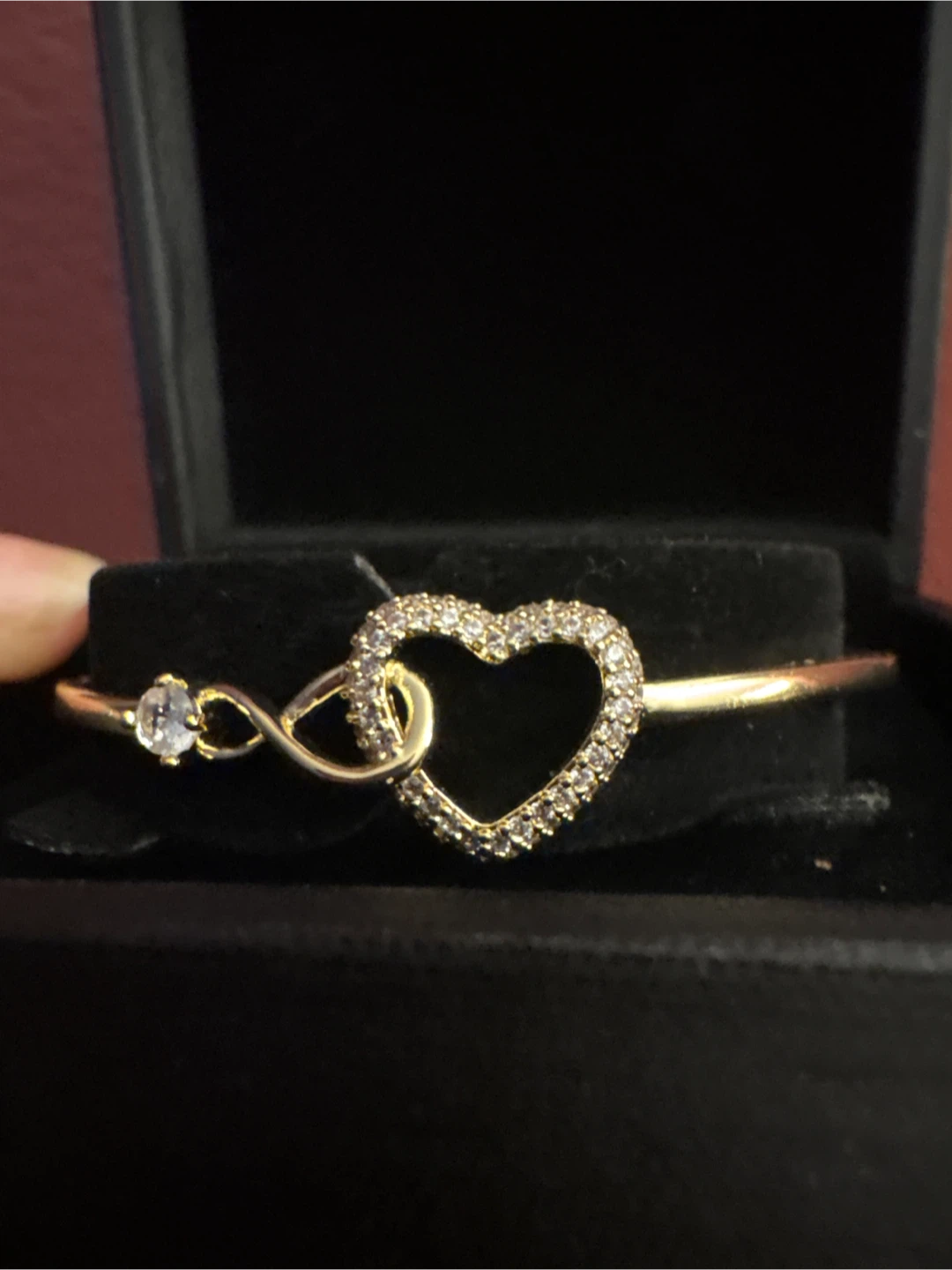 🏈 Gold-Tone Heart and Infinity Bracelet