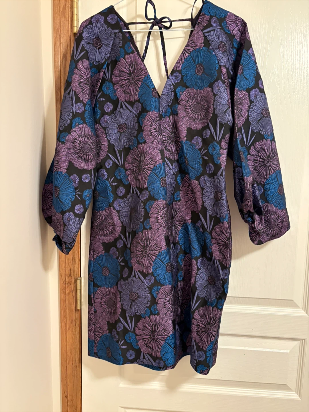 Floral Print Puff Sleeve Dress