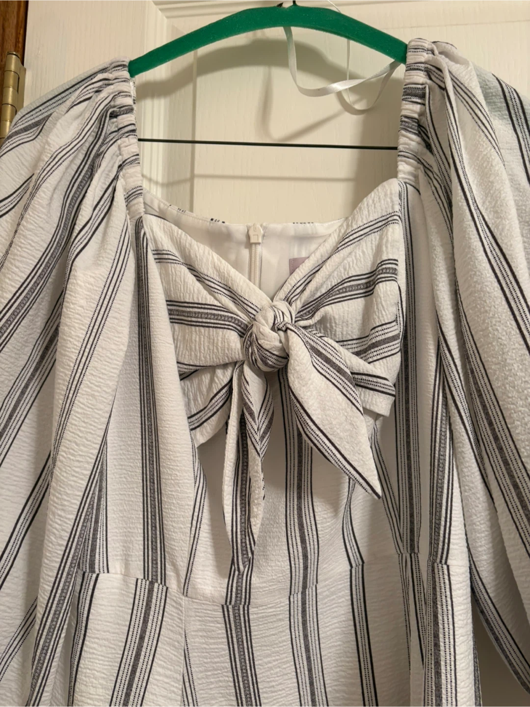 Chelsea28 Striped Puff Sleeve Midi Dress - photo 2