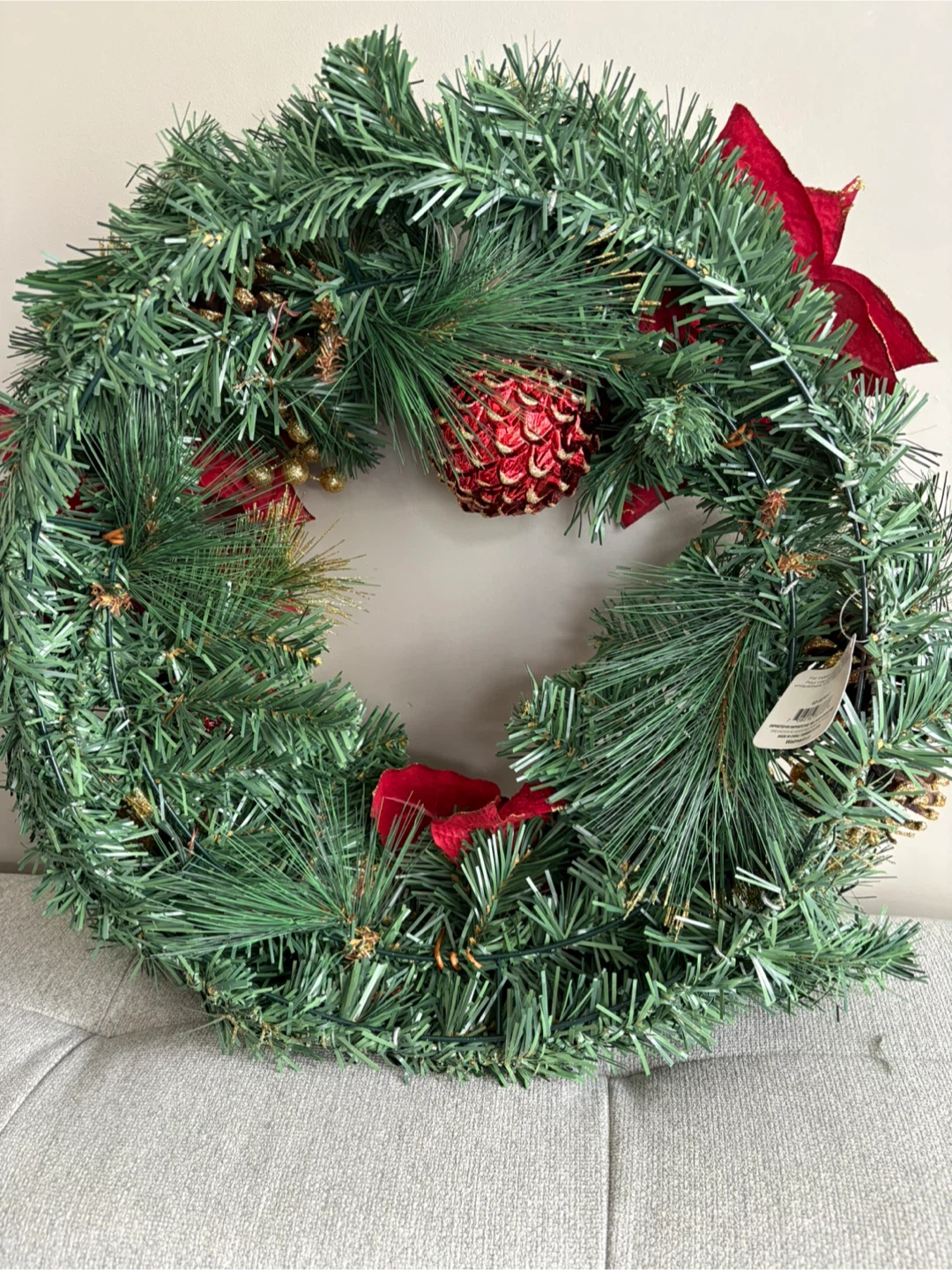 🏈 Christmas Decorative Holiday Wreath new - photo 4