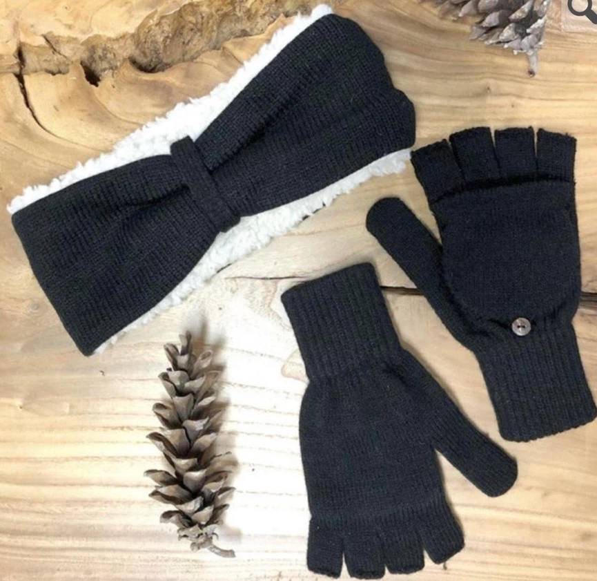 Bearpaw headband and glove set