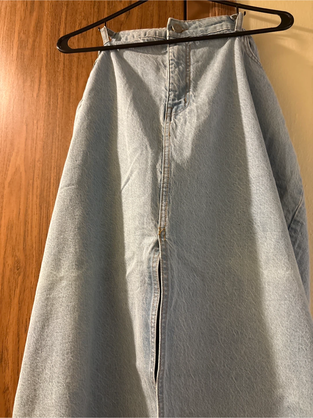 Light Wash Denim Maxi Skirt 🏈