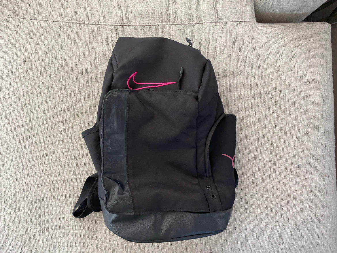 Nike Elite Backpack Black with Pink Accents