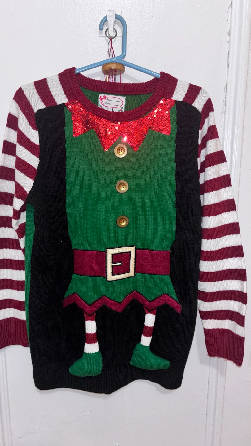 🏈 Christmas Elf Holiday Sweater
