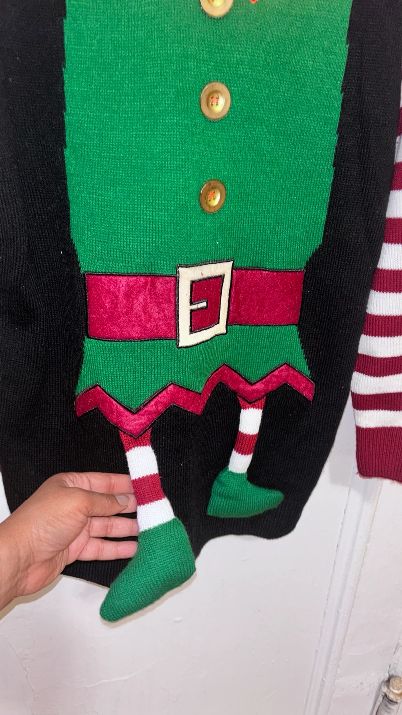 🏈 Christmas Elf Holiday Sweater - photo 2