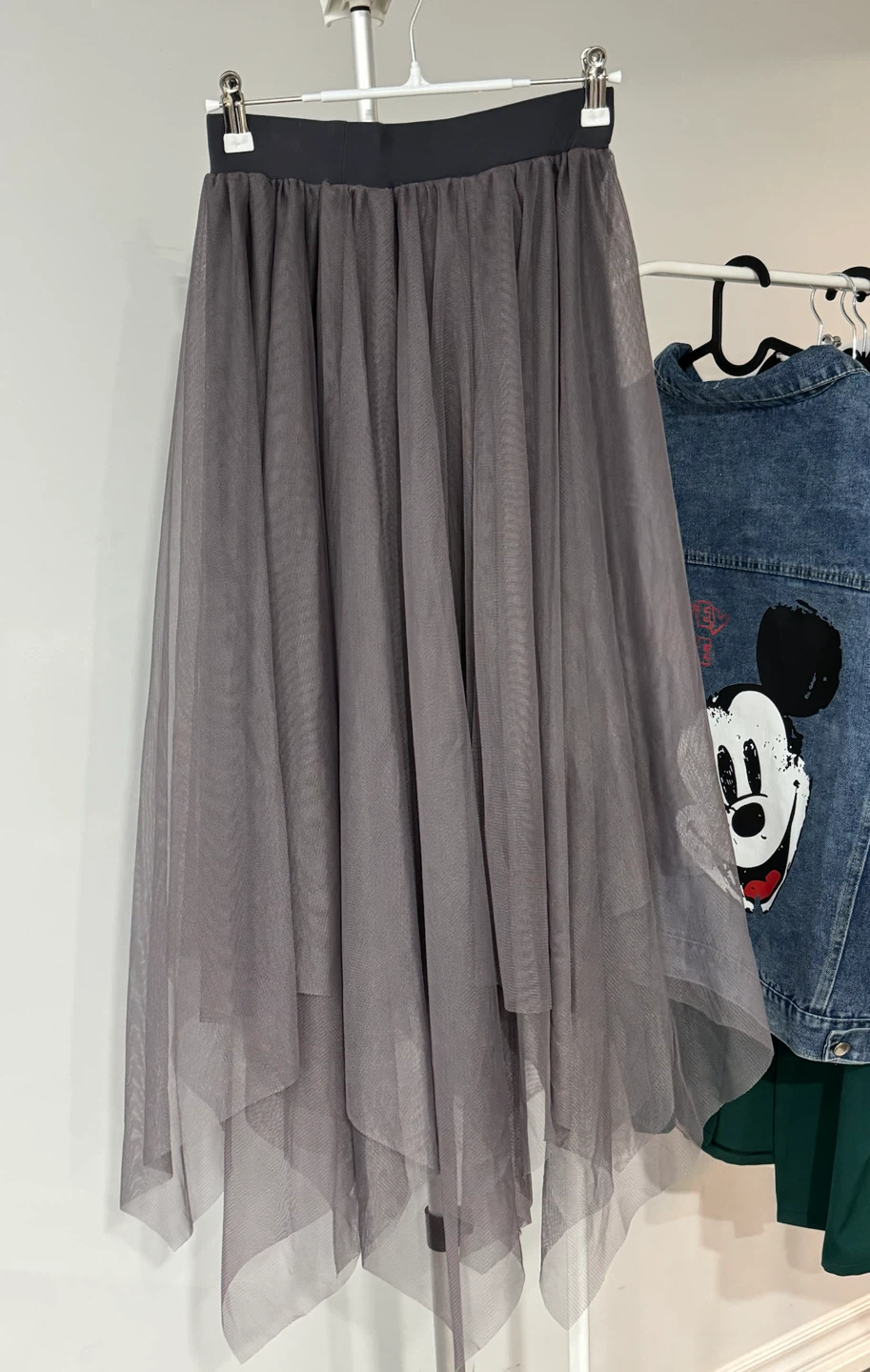 High-Low Tulle Midi Skirt one size elastic waist - photo 3
